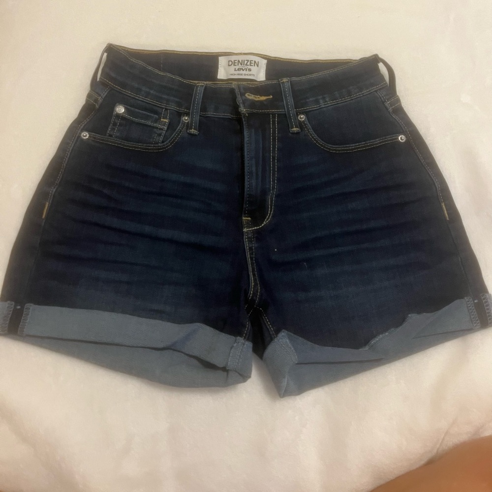 Denizen from Levi's Blue Jean Shorts with Rolled Hems